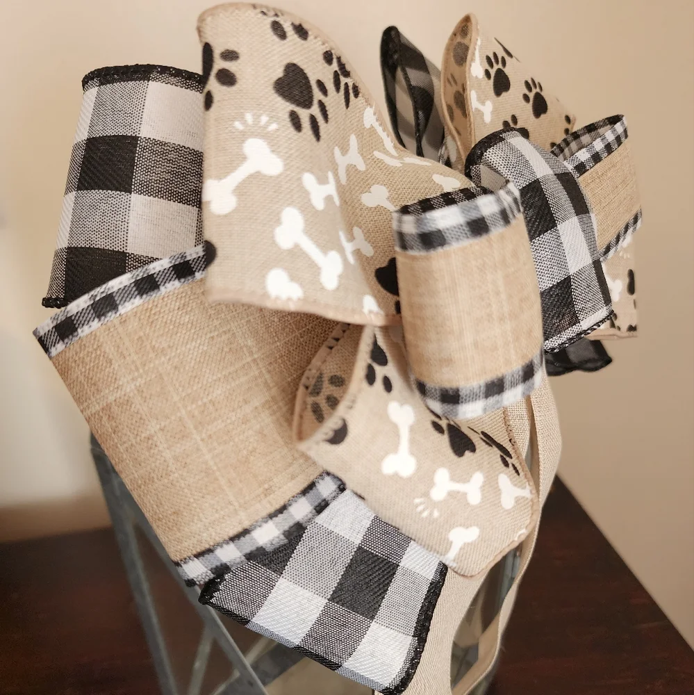 Dog Paw Print Bow 🐾